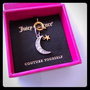 Juicy couture moon and star charm with crystals